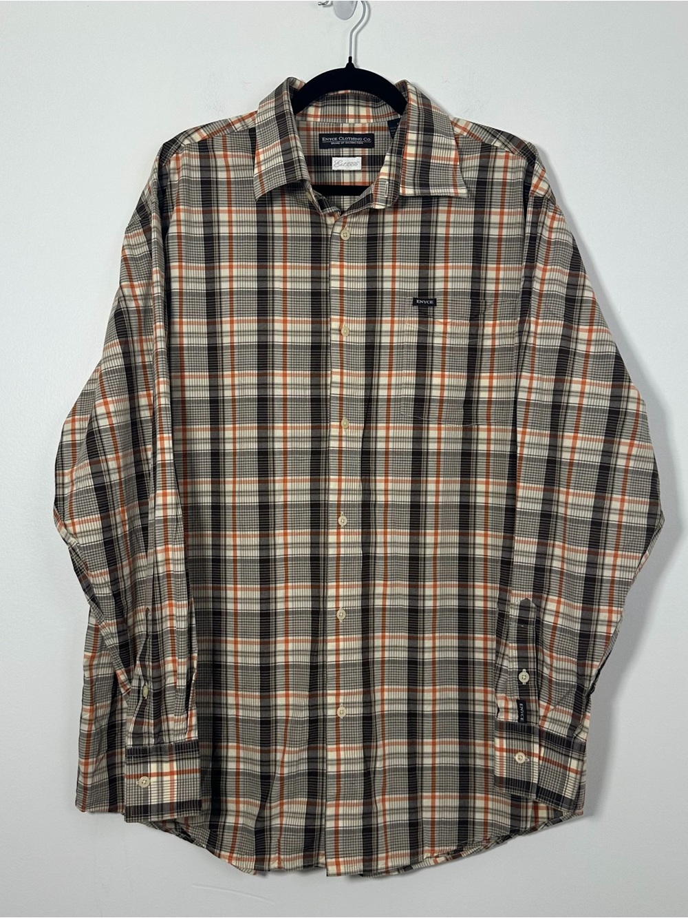 Enyce Clothing Co. Men’s XL Plaid Long Sleeve Button-Up Shirt 100% Cotton